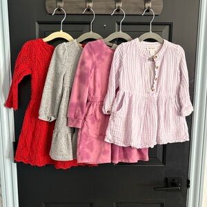 Cat & Jack long sleeve dress set of 4